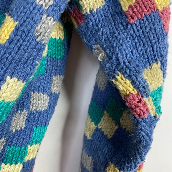 The Territory Ahead Vintage Y2K Chunky Knit Cotton Geometric Cardigan Sweater M - Picture 6 of 10